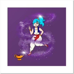 Bulma Genie in a Bottle Posters and Art